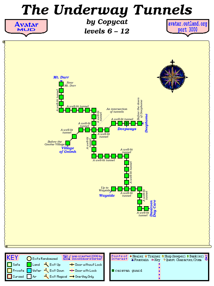 Avatar MUD Area Map - Underway Tunnels.GIF