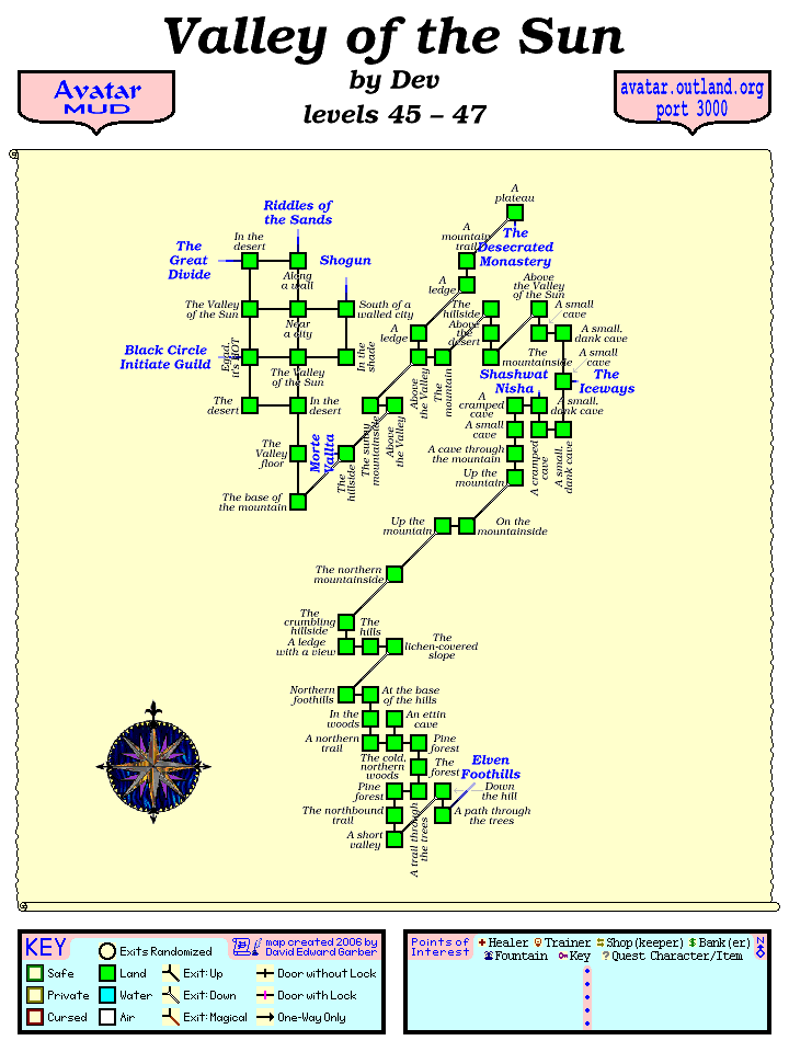 Avatar MUD Area Map - Valley of the Sun.GIF