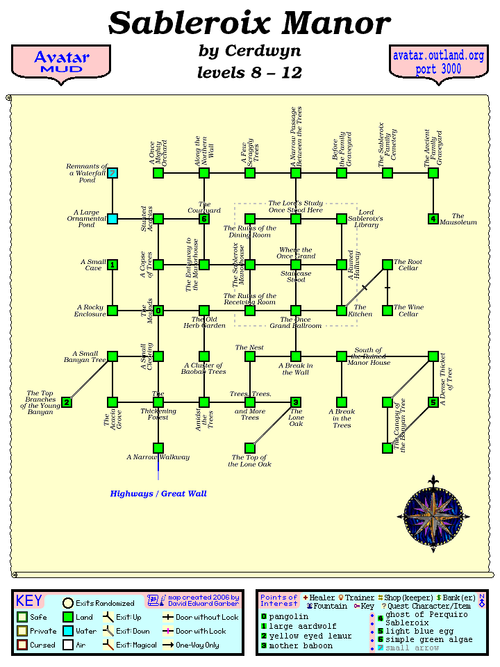 Avatar MUD Area Map - Sableroix Manor.GIF